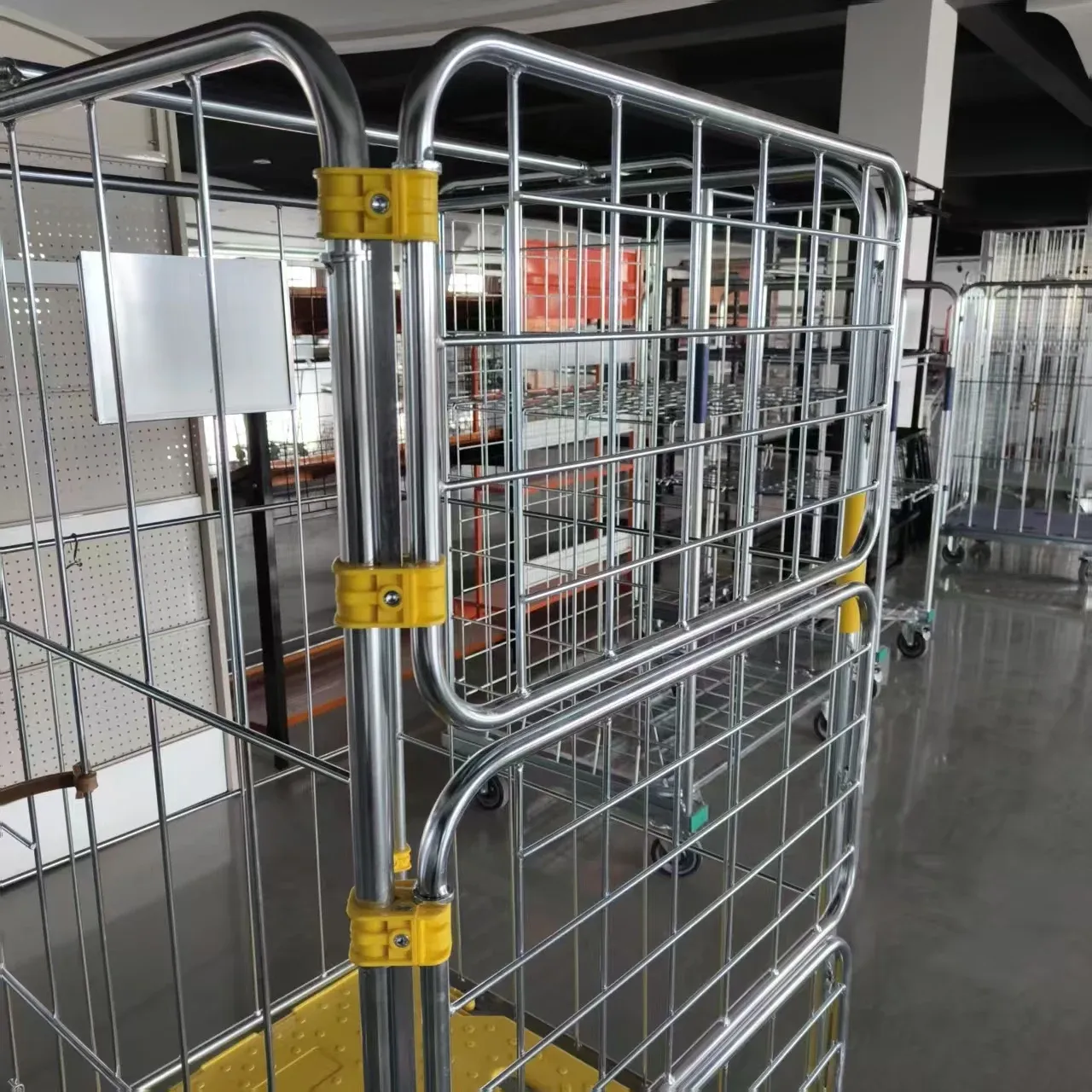 Warehouse Supermarket Industrial Logistic Mesh Folding Cages detail 2