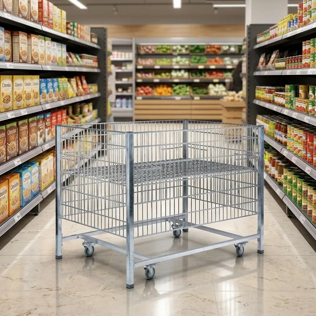 Supermarket Retail Store Produce Display Mesh Folding Table (LPT-79504) photo 3