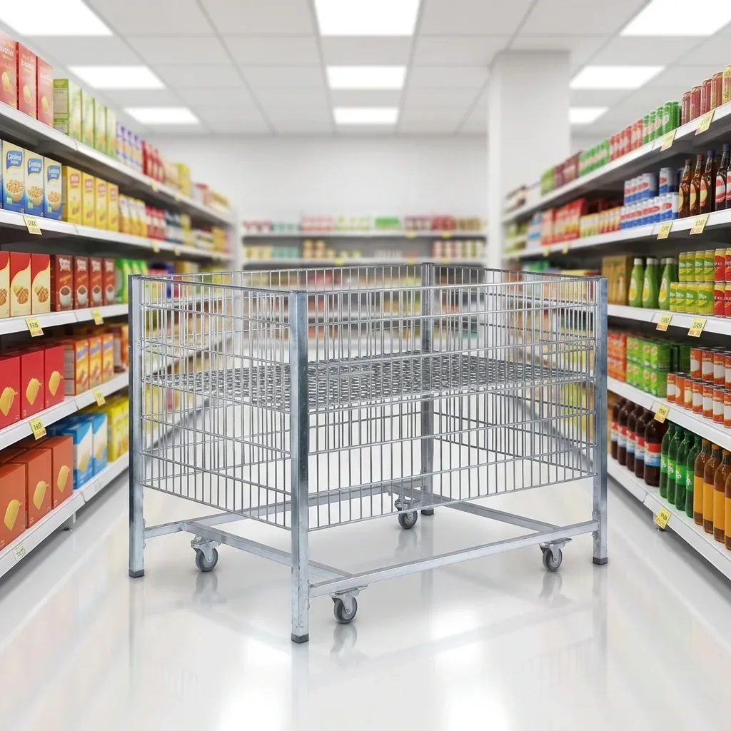 Supermarket Retail Store Produce Display Mesh Folding Table (LPT-79504) photo 4