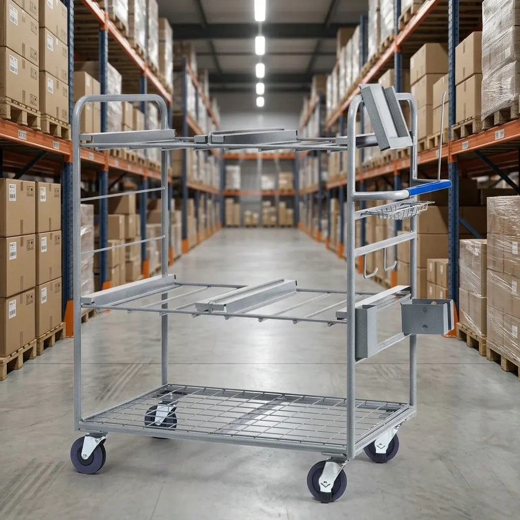 500 kg Warehouse Roll Cages Trolley Four-Wheel