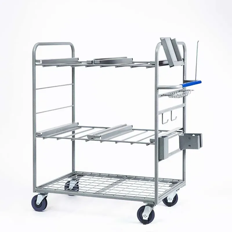 Warehouse Logistic Mesh Flat Trolley with Zinc detail 1