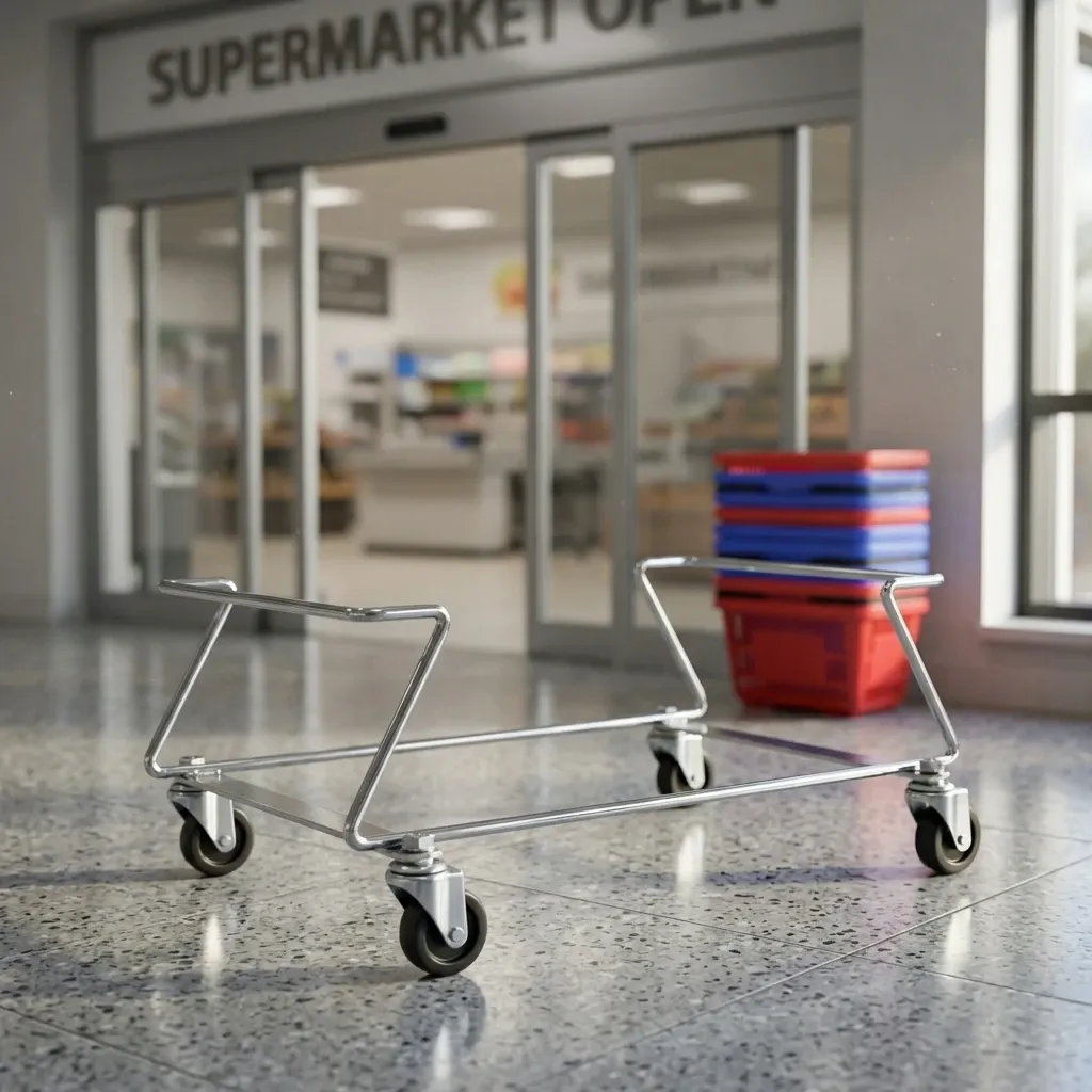 Supermarket Shopping Mall Shopping Basket Holder (LPT-09145) photo 3