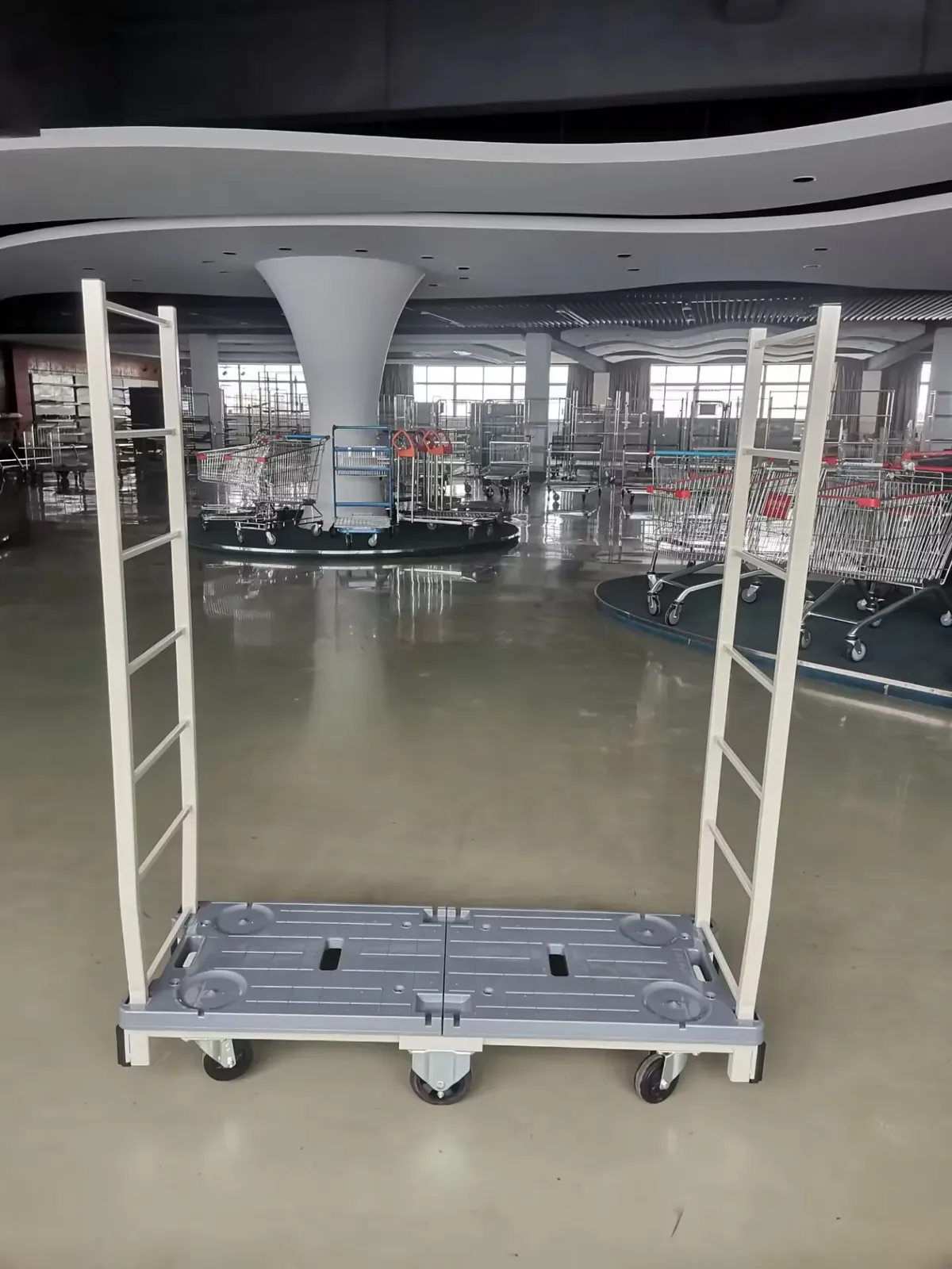 Logistic Trolley Steel Wire Material Roll Container Wheel detail 1