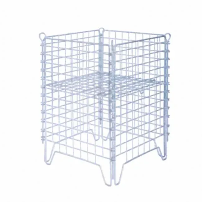 Heavy Duty Zinc Galvanised Steel Wire Stackable Storage Containers Metal photo 5