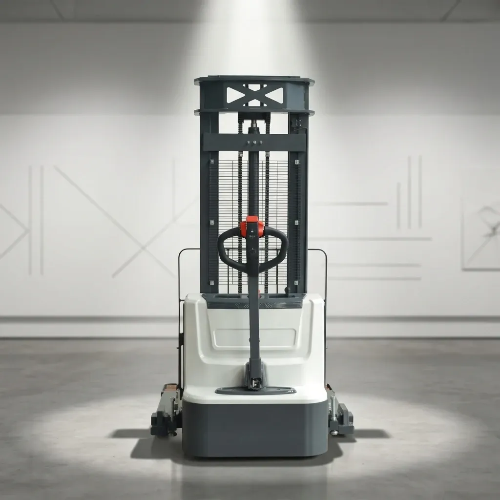 1 Ton 1.6m Electric Pallet Stacker Forklift Warehouse photo 1