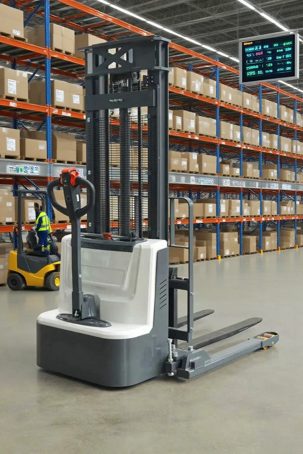 Electric Stacker Forklift Warehouse Pallet Jack photo 2