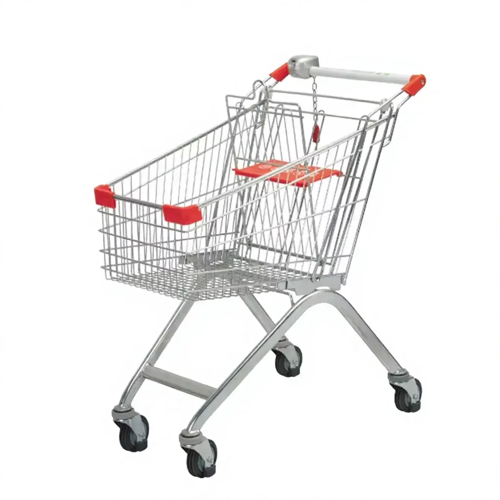 European Style Supermarket Shopping Trolley detail 1