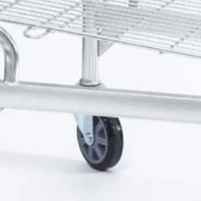 Heavy Duty Steel Mesh Plastic 2-Layer Folding Cart photo 4