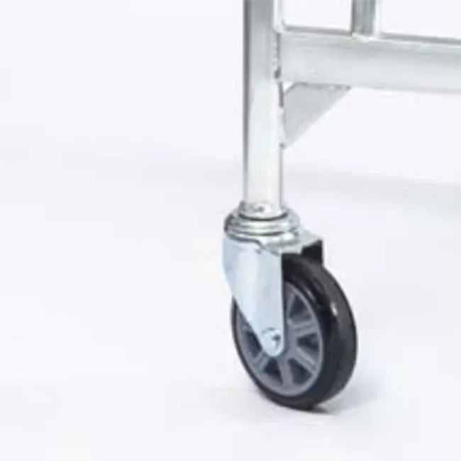Heavy Duty Steel Mesh Plastic 2-Layer Folding Cart photo 6