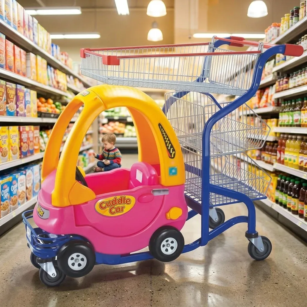 Steel Children's Unfolding Mini Shopping Trolley (LPT-06627)