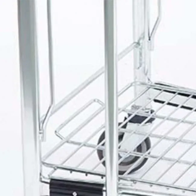 Heavy Duty Plastic Steel Mesh 2-Layer Folding Cart photo 4