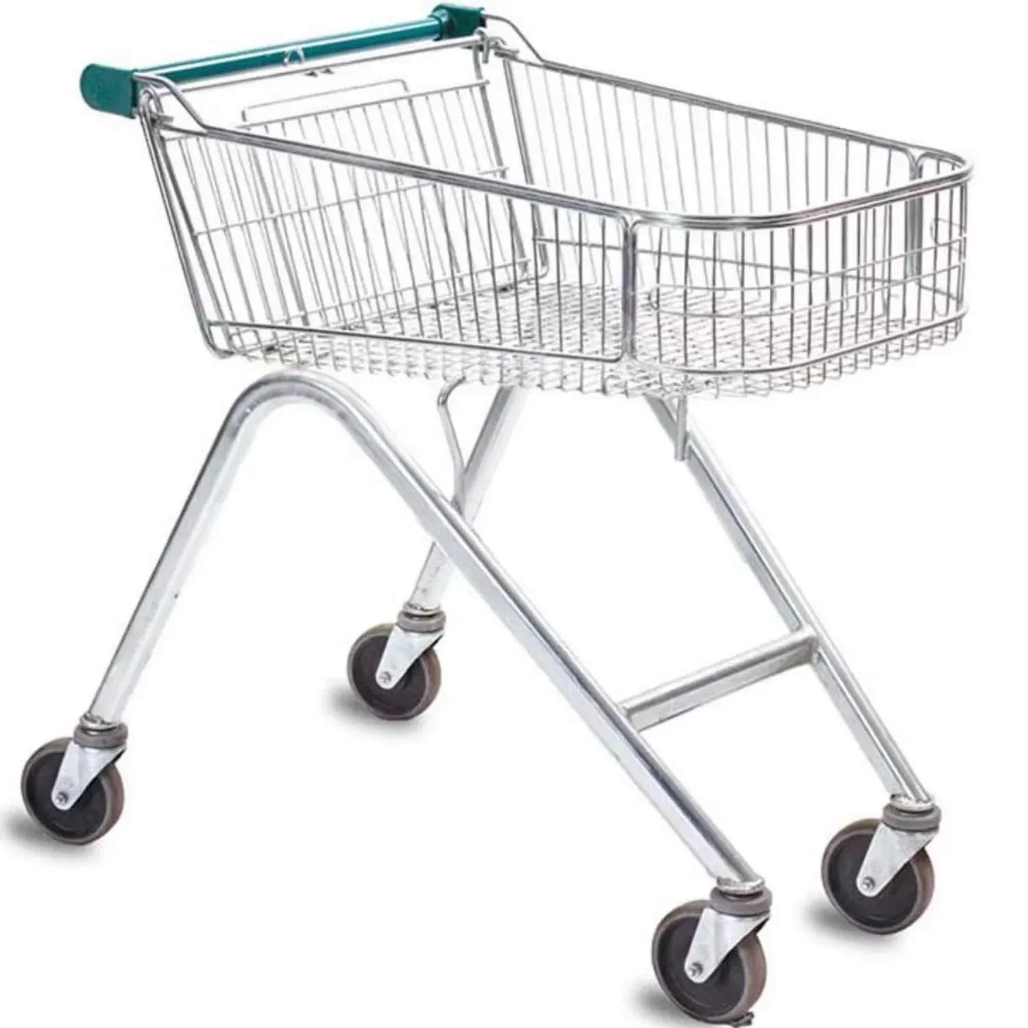 90L European Style Supermarket Grocery Store Jumbo Size Rolling Trolley detail 1