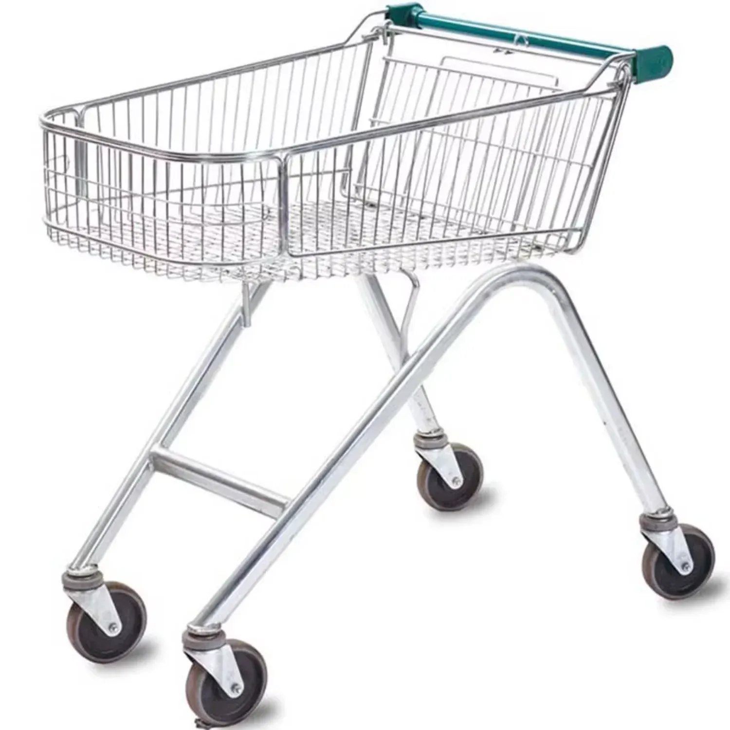 90L European Style Supermarket Grocery Store Jumbo Size Rolling Trolley detail 2