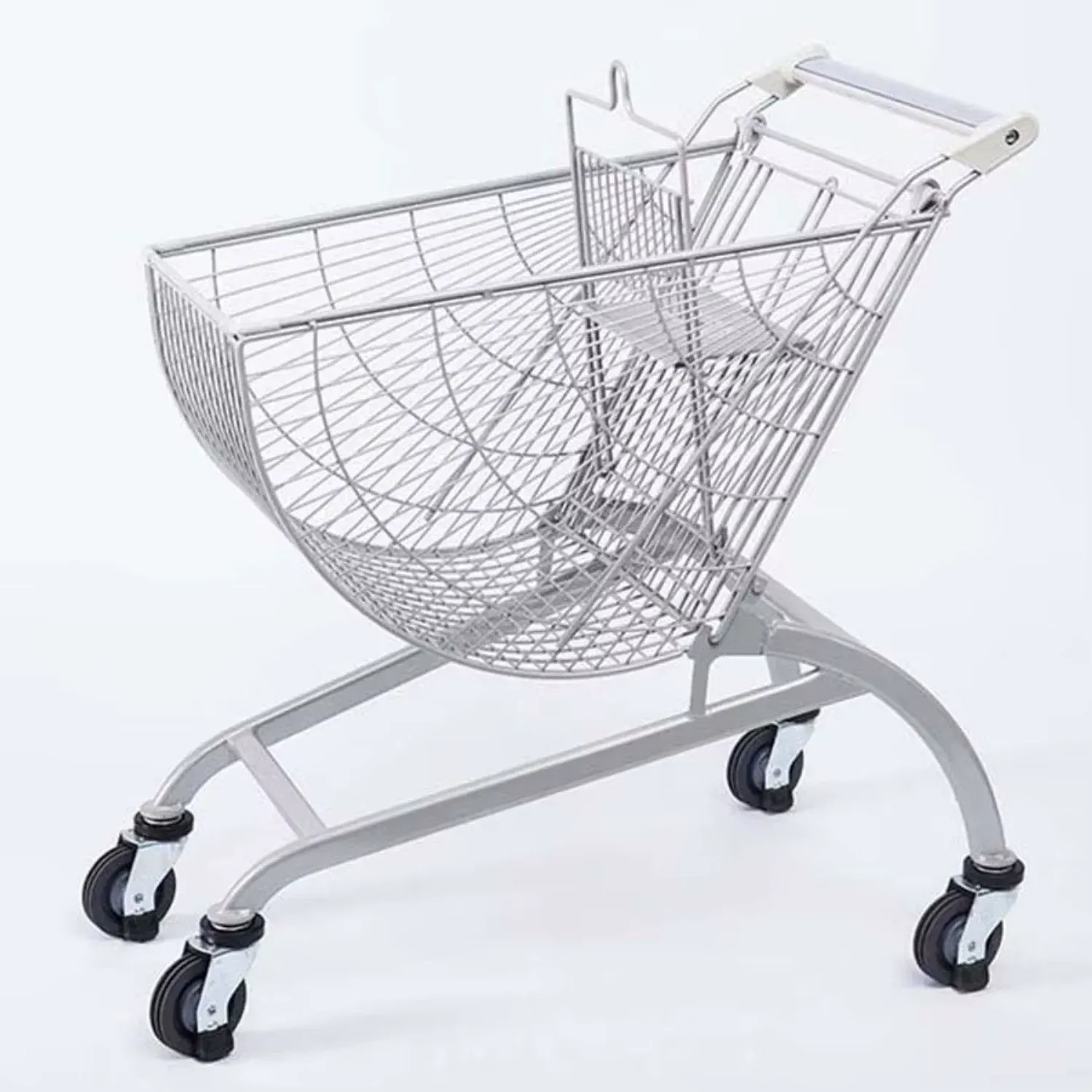 80L European Style Supermarket Shopping Trolley Wheels detail 1