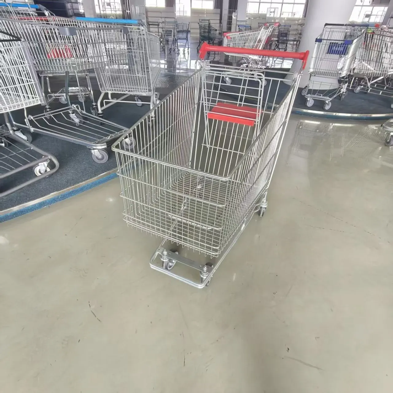 210L Australian Style Handle Metal Shopping Trolley detail 2