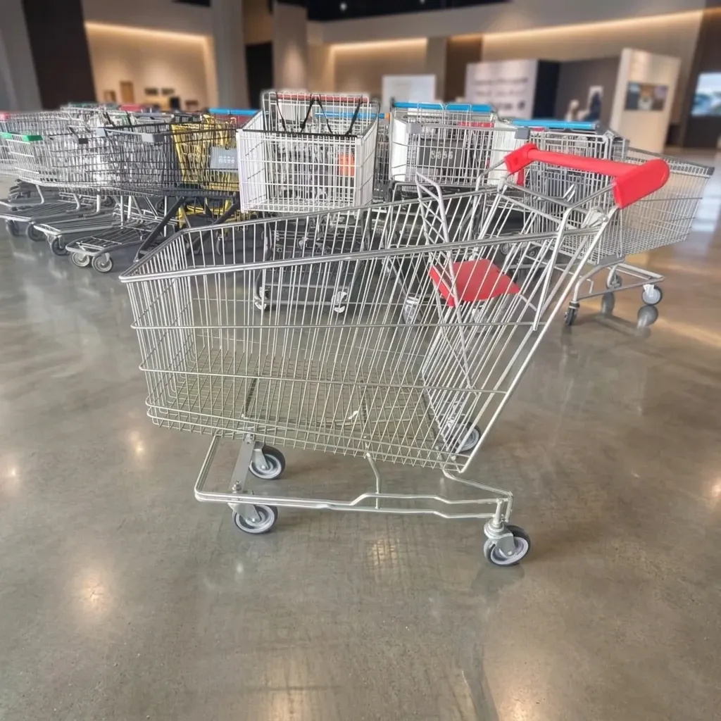 210L Australian Style Handle Metal Shopping Trolley