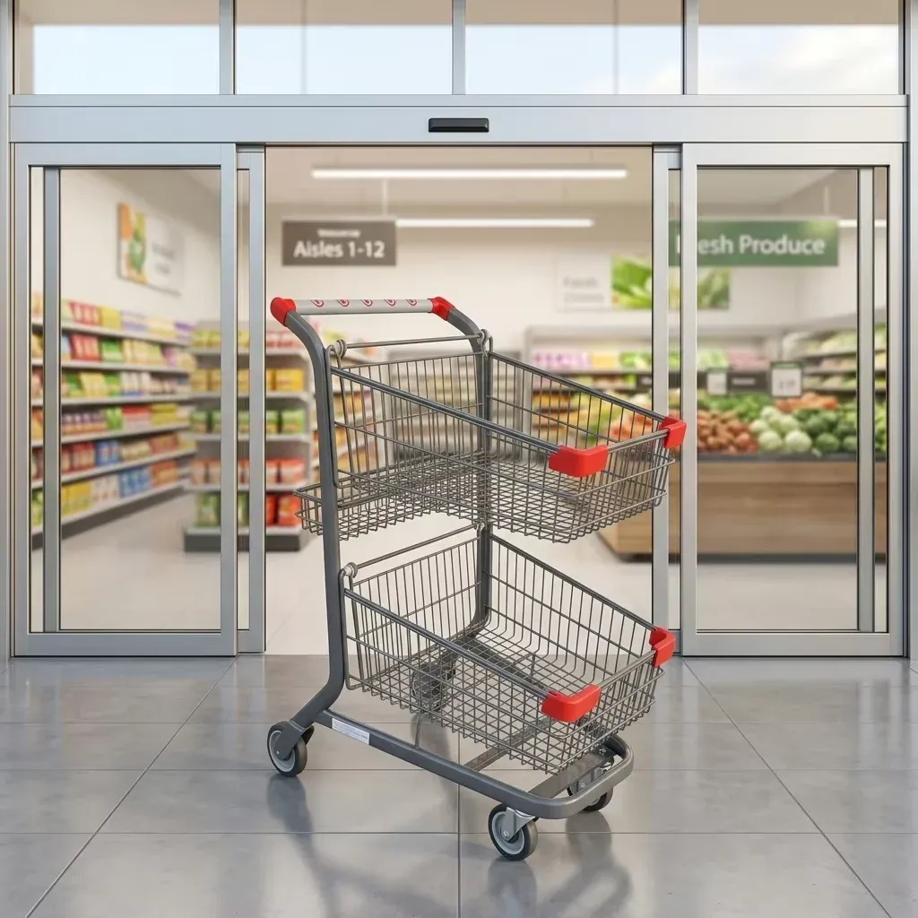 Double Decker Shopping Trolleys Unfolding detail 4