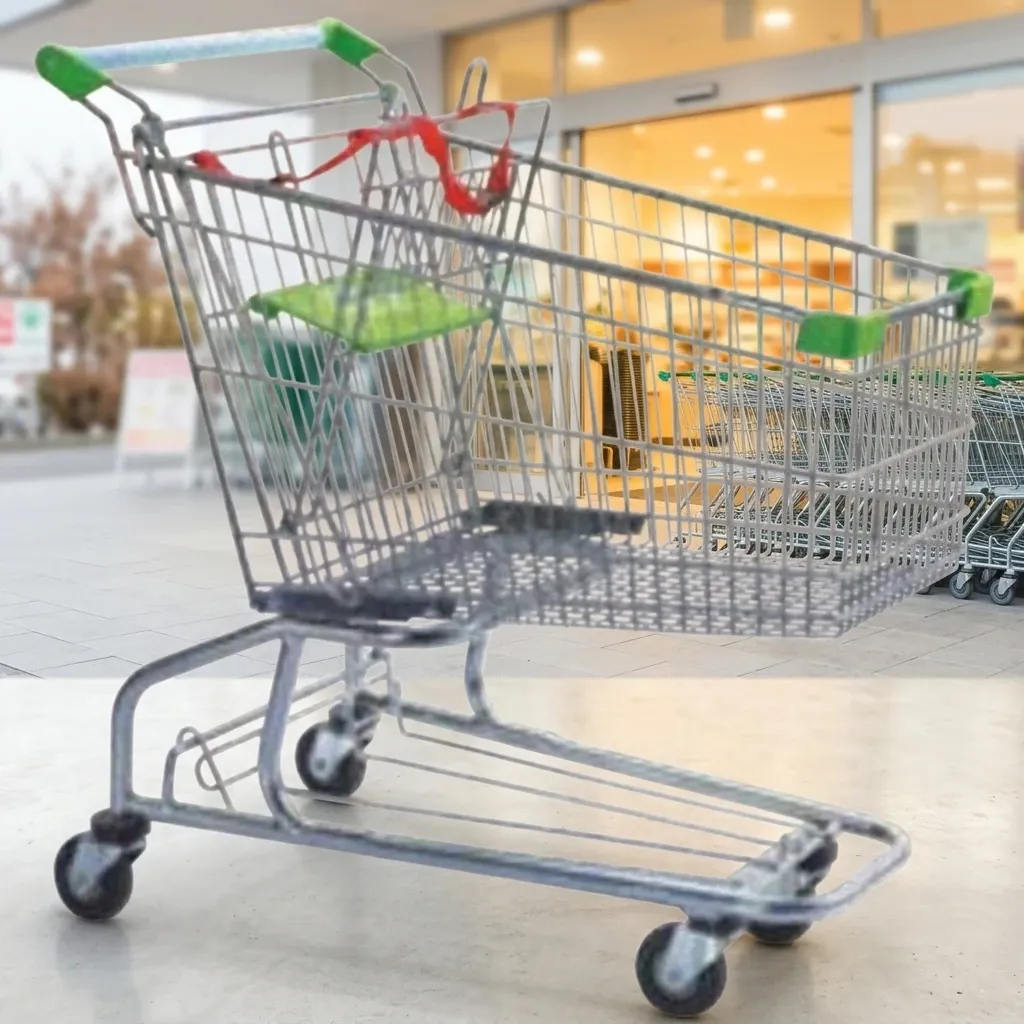 American Style 150L Steel Shopping Trolley