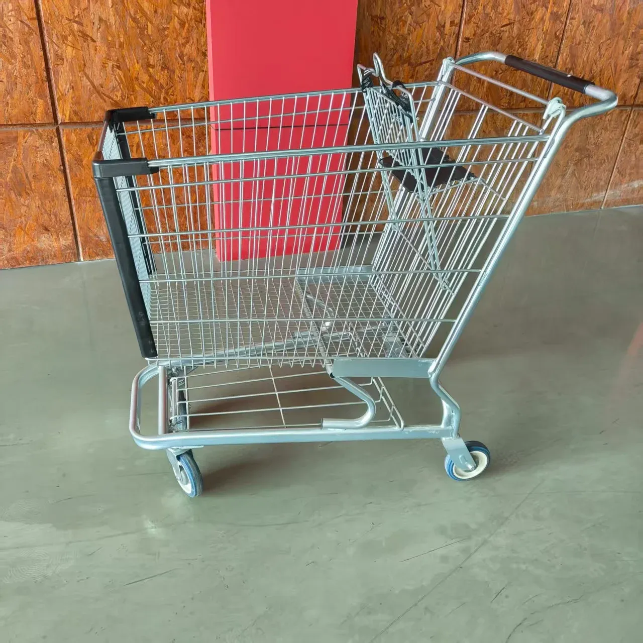 180L Heavy Duty Plastic Mesh Folding Powder Coated American Style Trolley photo 3