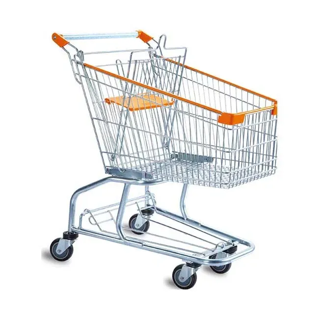American Style Mesh Foldable Trolley Supermarket 180L detail 1