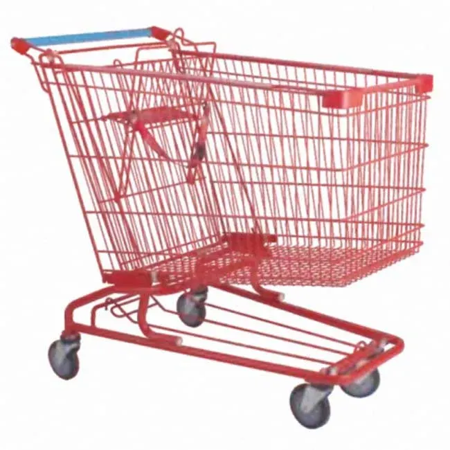 American Style 240L Metal Supermarket Grocery Store Shopping Trolley detail 1