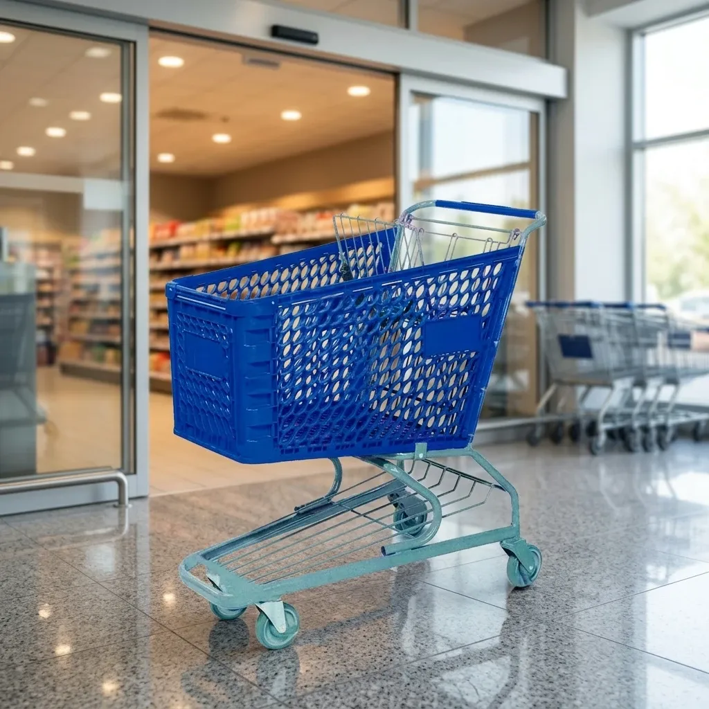 120L Plastic Trolley Supermarket 180L