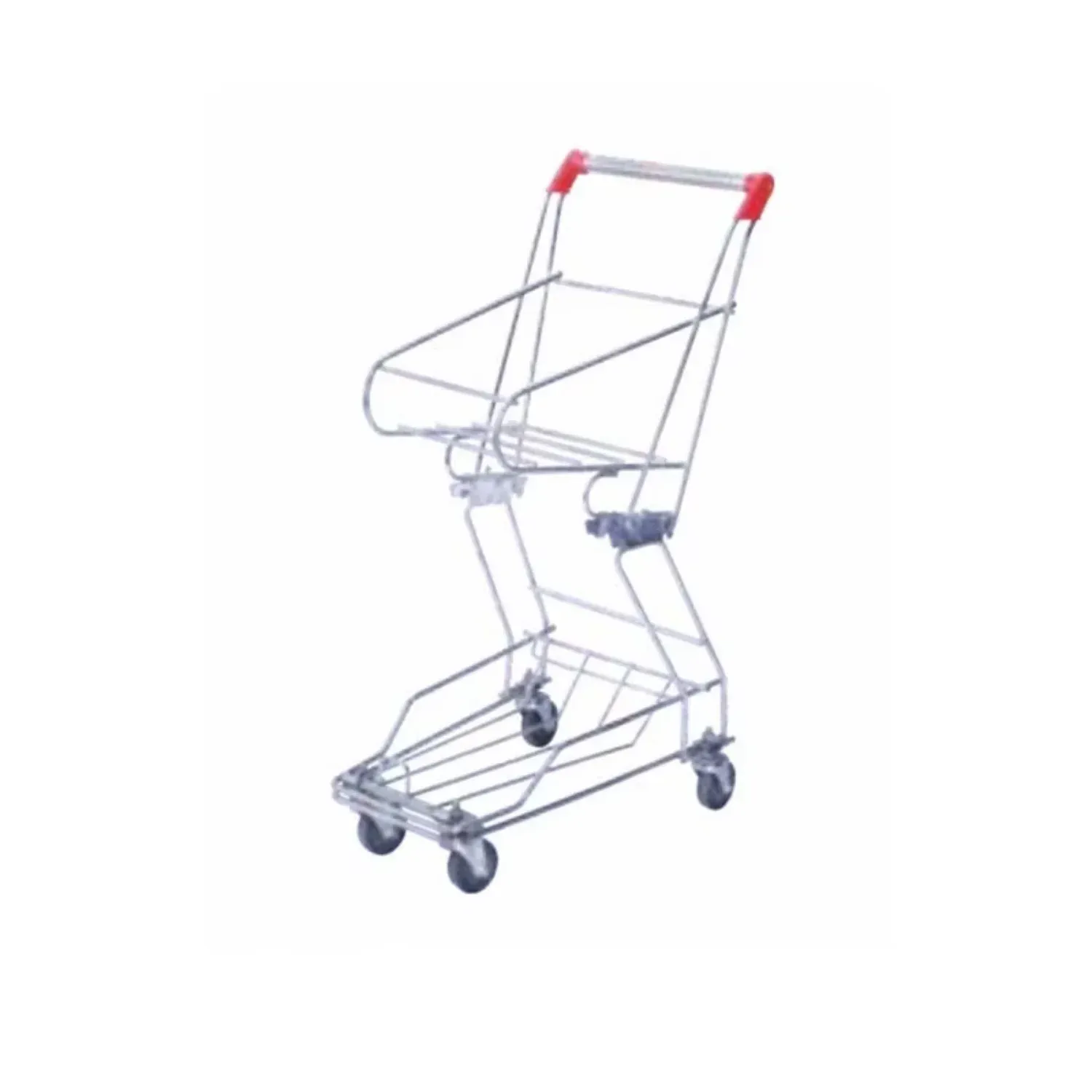 Metal Wire Cosmetic Shopping Basket with Two Tier detail 1