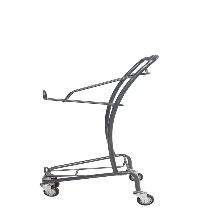Supermarket Shopping Trolley with 4 Wheels Basket photo 3