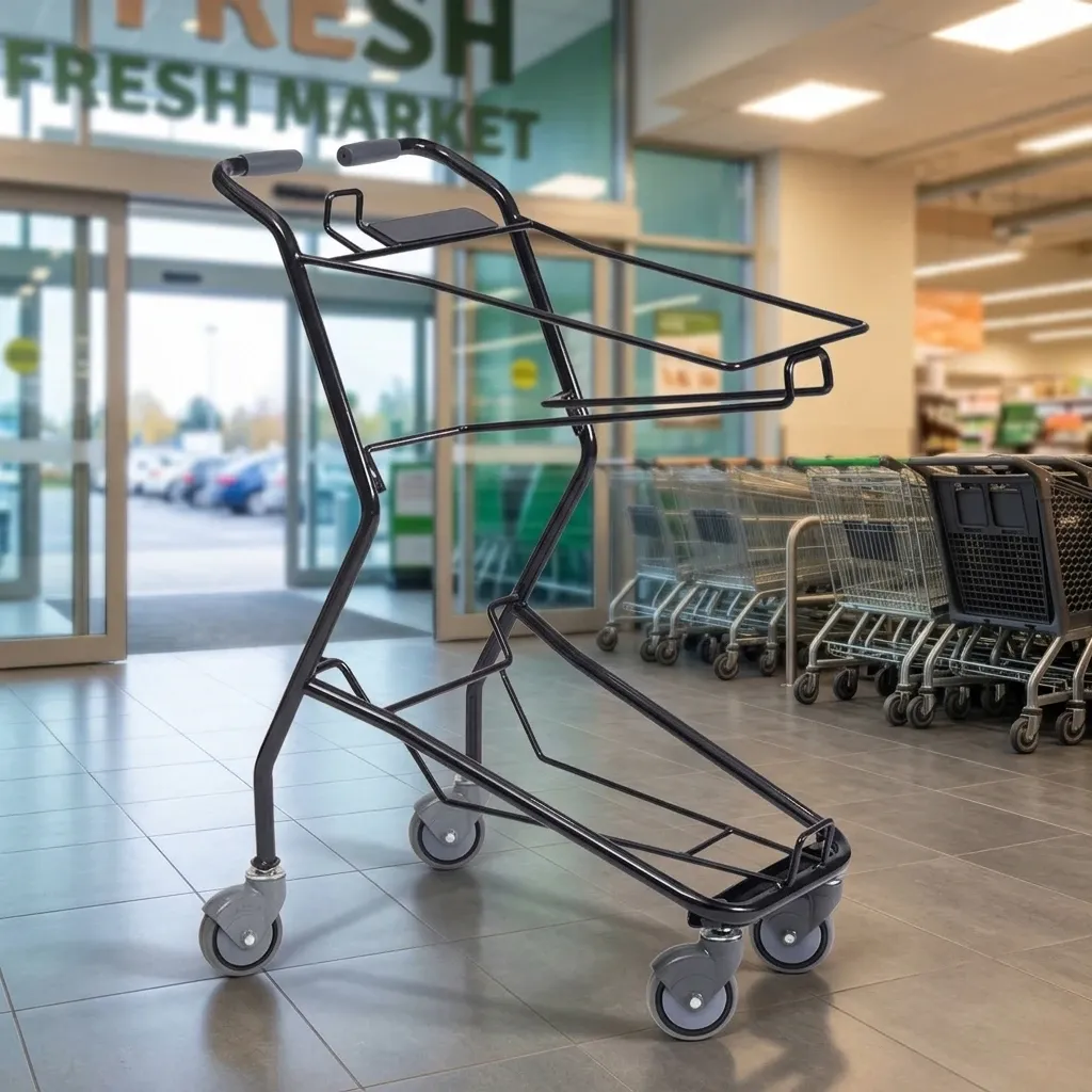 Basket Trolley Steel Shopping Trolley Basket
