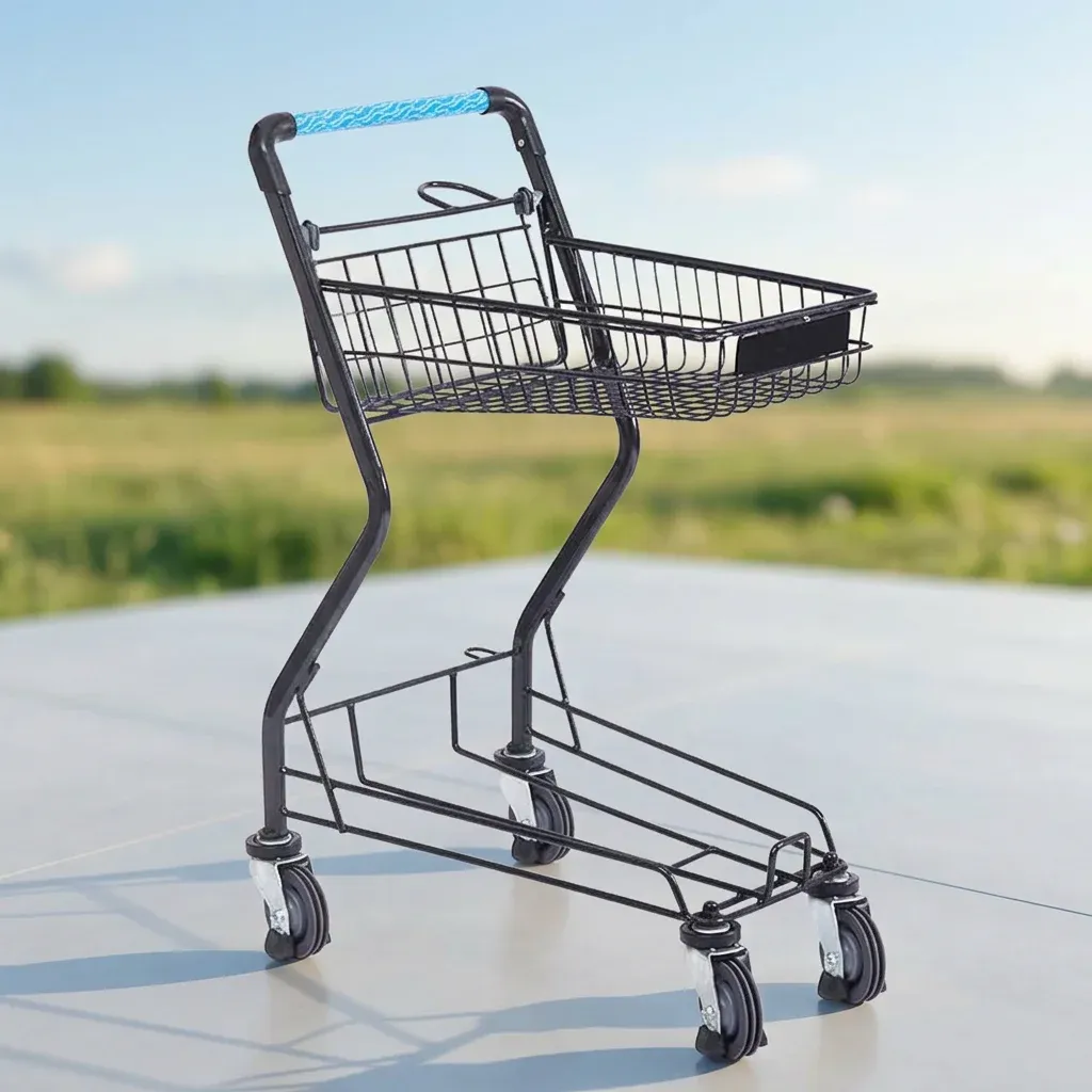 Supermarket Trolley Four Wheels Large Printing Basket