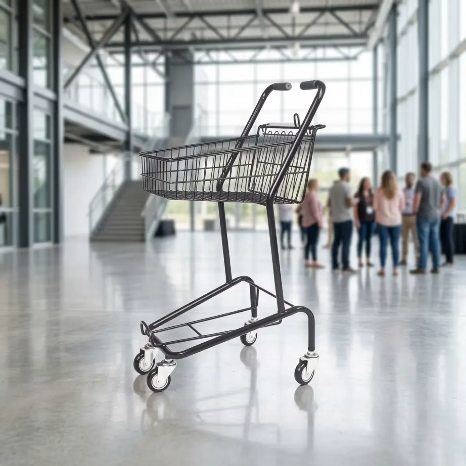 Supermarket Four-Wheeled Basket Trolley Shop Fitting detail 1