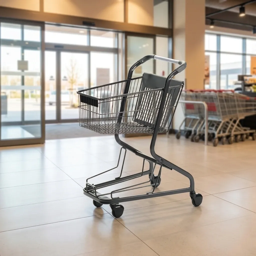 Metal Cart Supermarket Shopping Trolley Basket