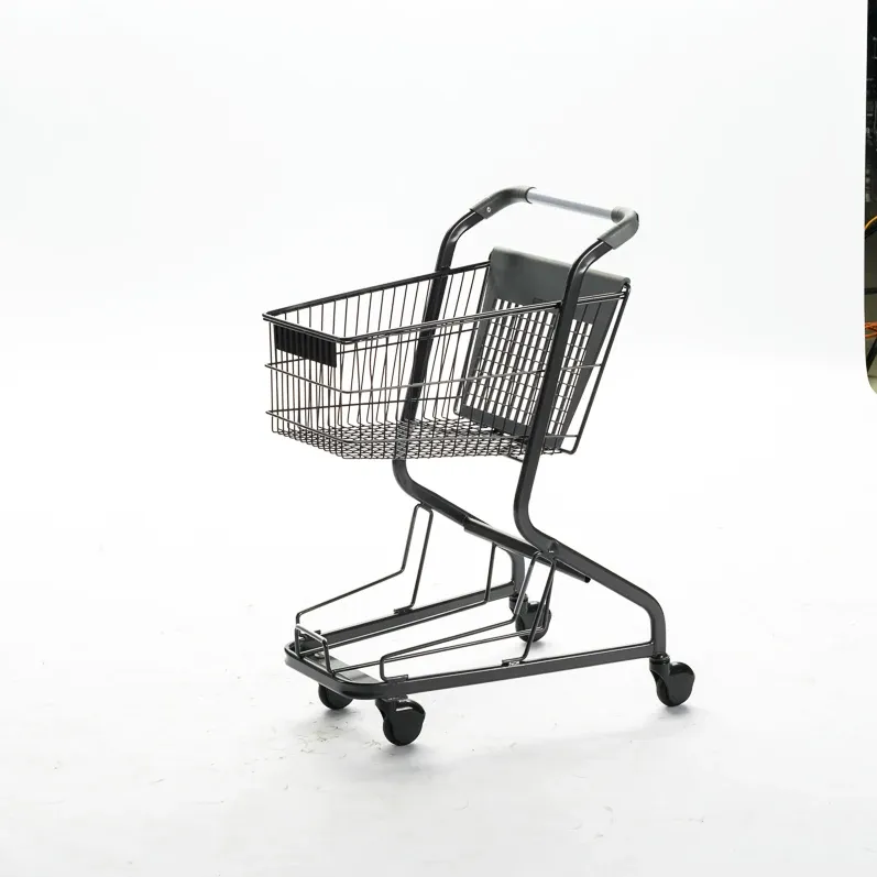 Metal Cart Supermarket Shopping Trolley Basket photo 2