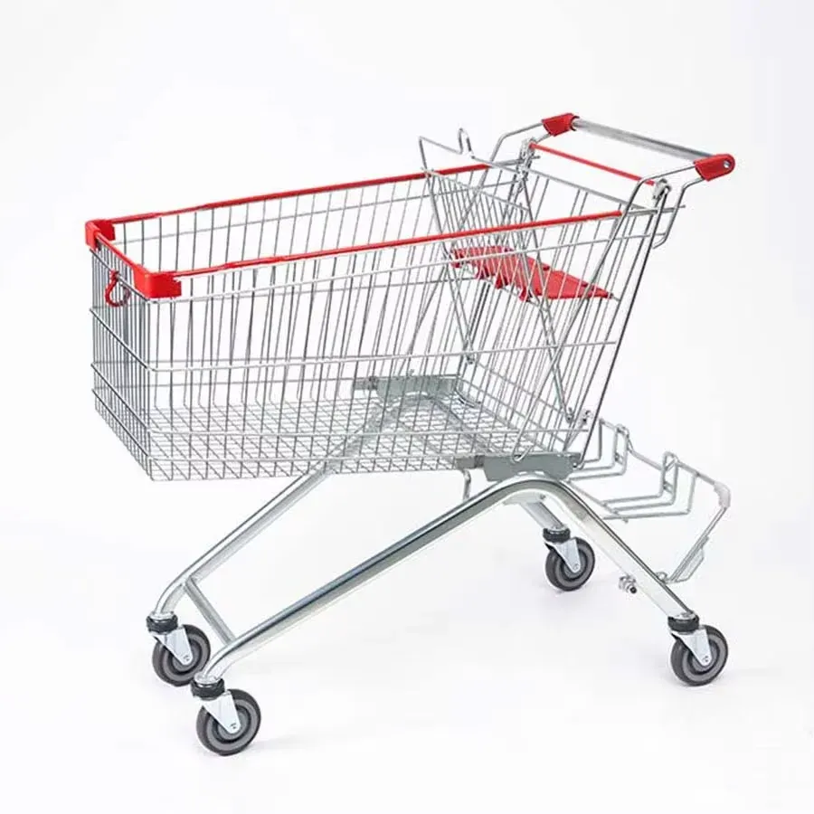 185L Supermarket Grocery Metal Hand Carts Trolleys photo 2