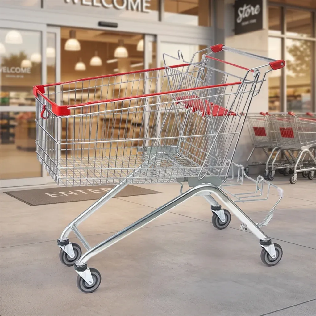 185L Supermarket Grocery Metal Hand Carts Trolleys photo 5