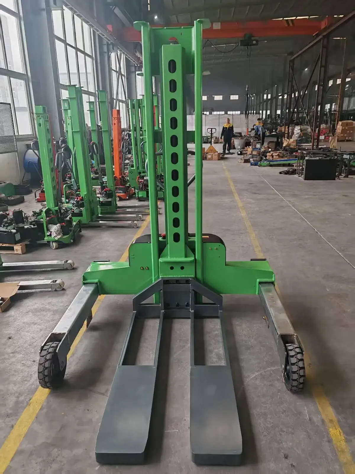 Portable off Road Electric Van Self-lifting Stacker 500 to 1500 kg detail 5