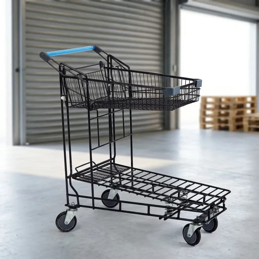 Supermarket Industrial Logistic Hand Push Trolley (LPT-63951)