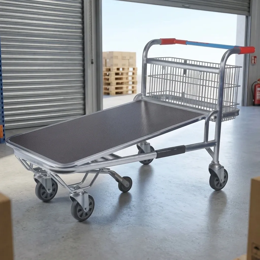 Metal Warehouse Trolley with Heavy Duty Loading Capacity (LPT-62329)