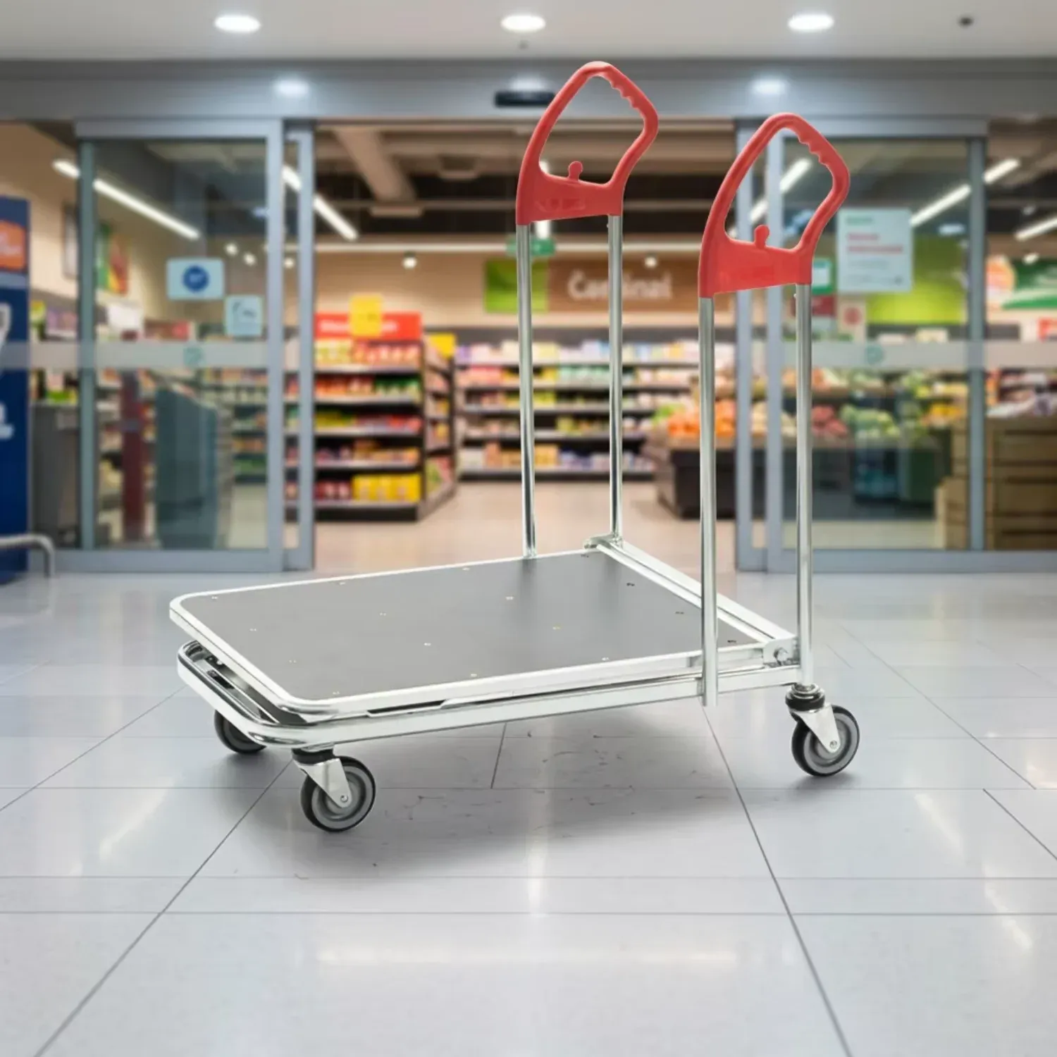Flat Cart Warehouse Trolley detail 3