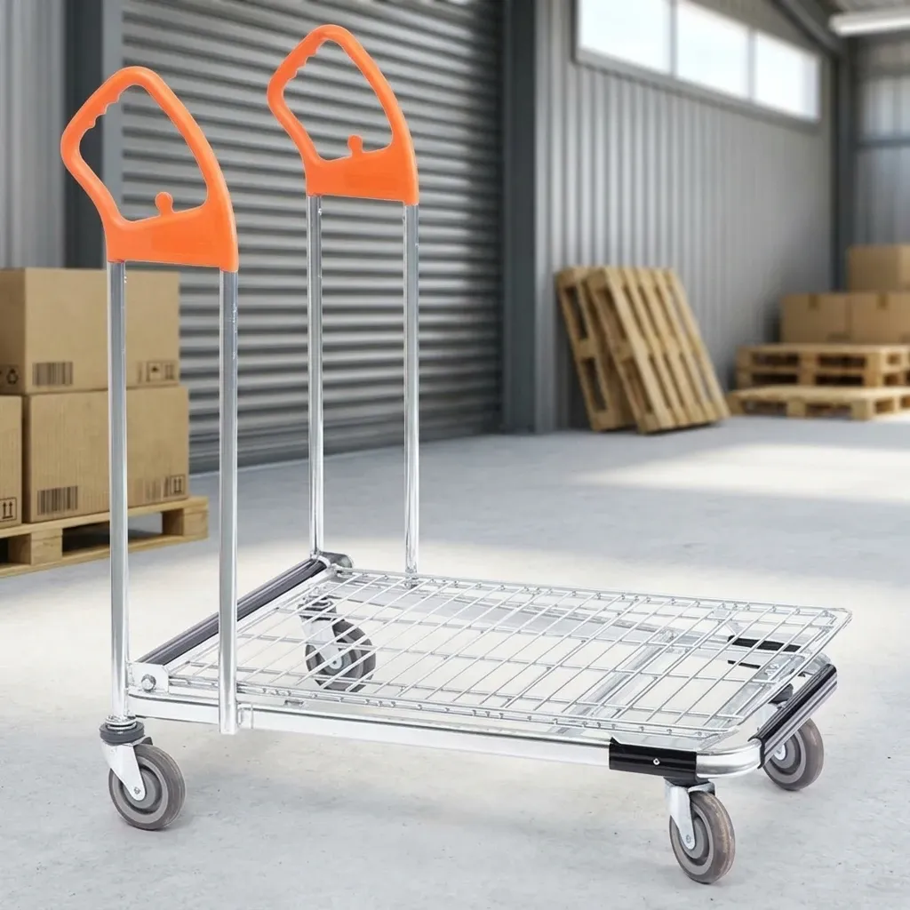 Heavy-Duty Wire Picking Cart Warehouse Trolley Cargo