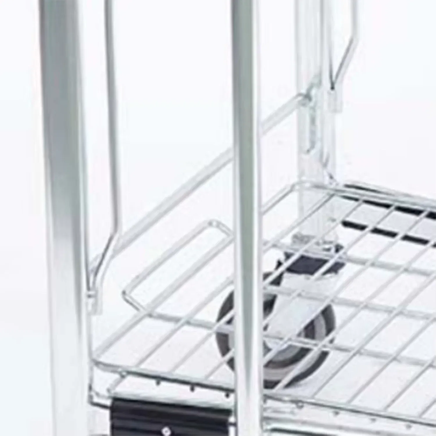 Heavy Duty Foldable Mesh Wire Basket Picking Cart detail 3