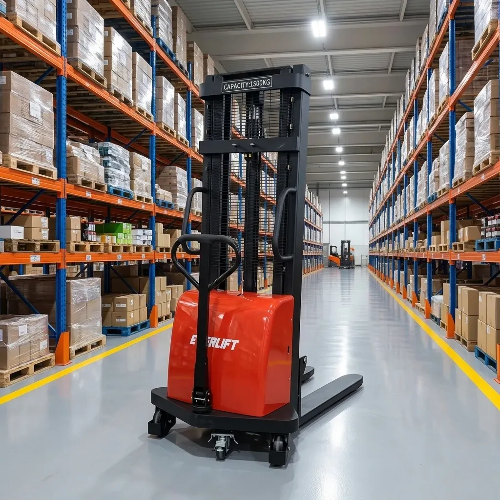 Walkie Stacker 3300Lbs 118Inch Lift Adjustable Forks photo 2