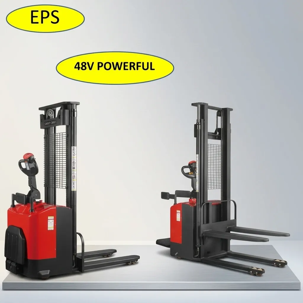 2000 kg 48V Electric Stacker EPS Steering Brushless DC photo 3