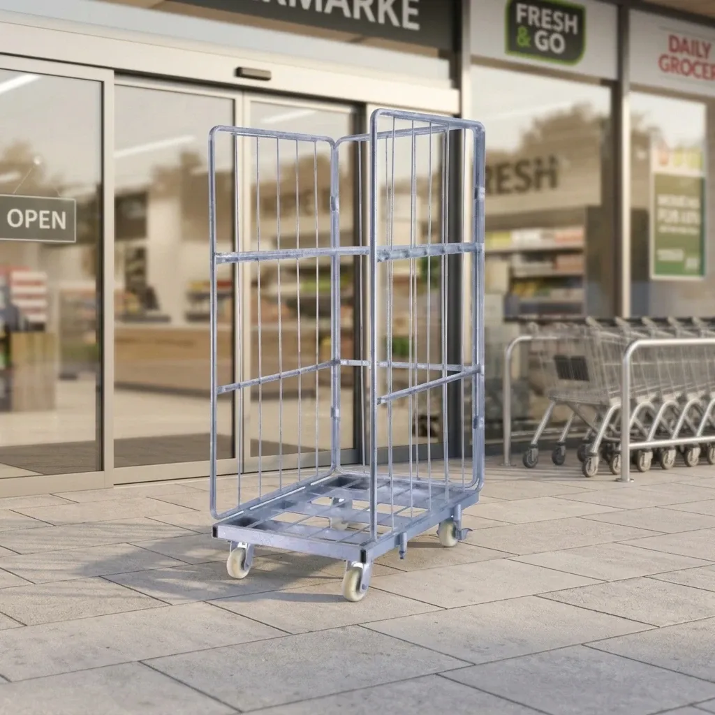 Roll Container for Supermarket Storage Logistics Trolley