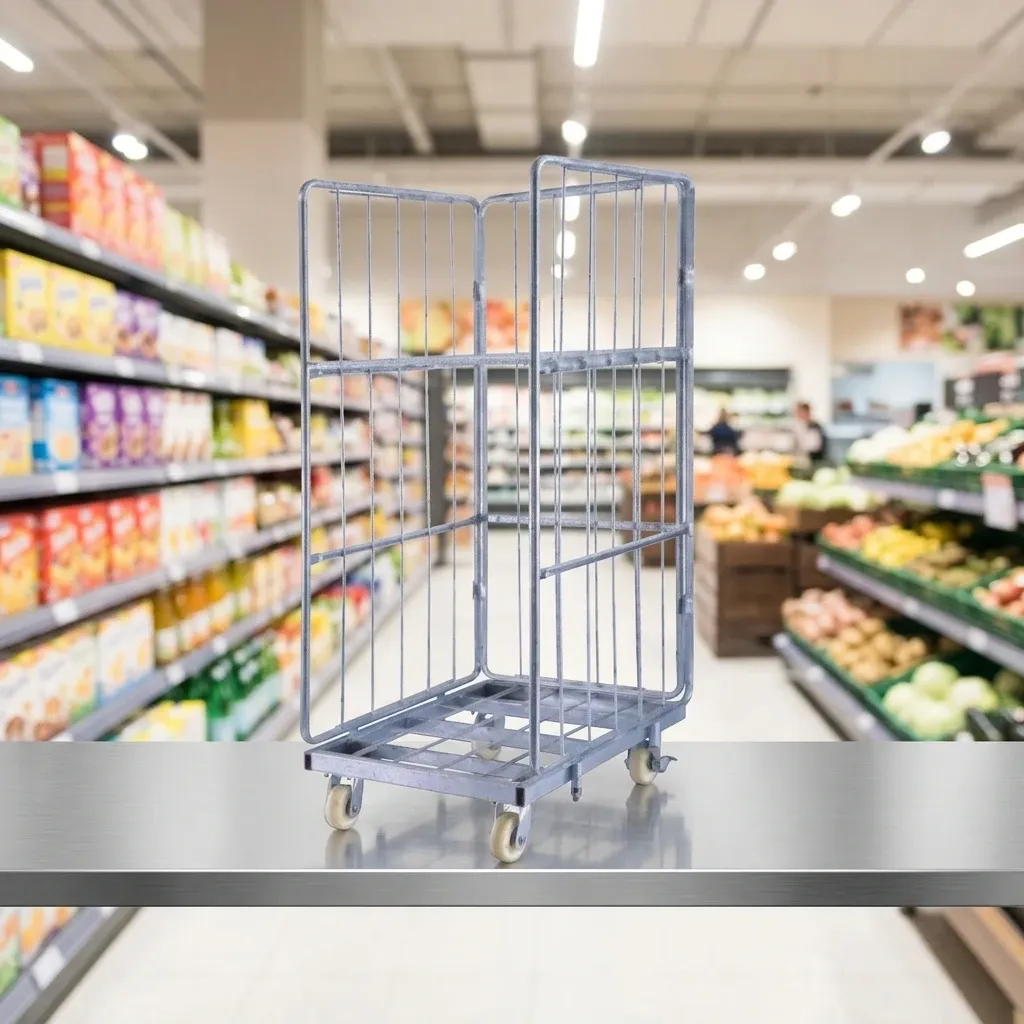 Roll Container for Supermarket Storage Logistics Trolley photo 3