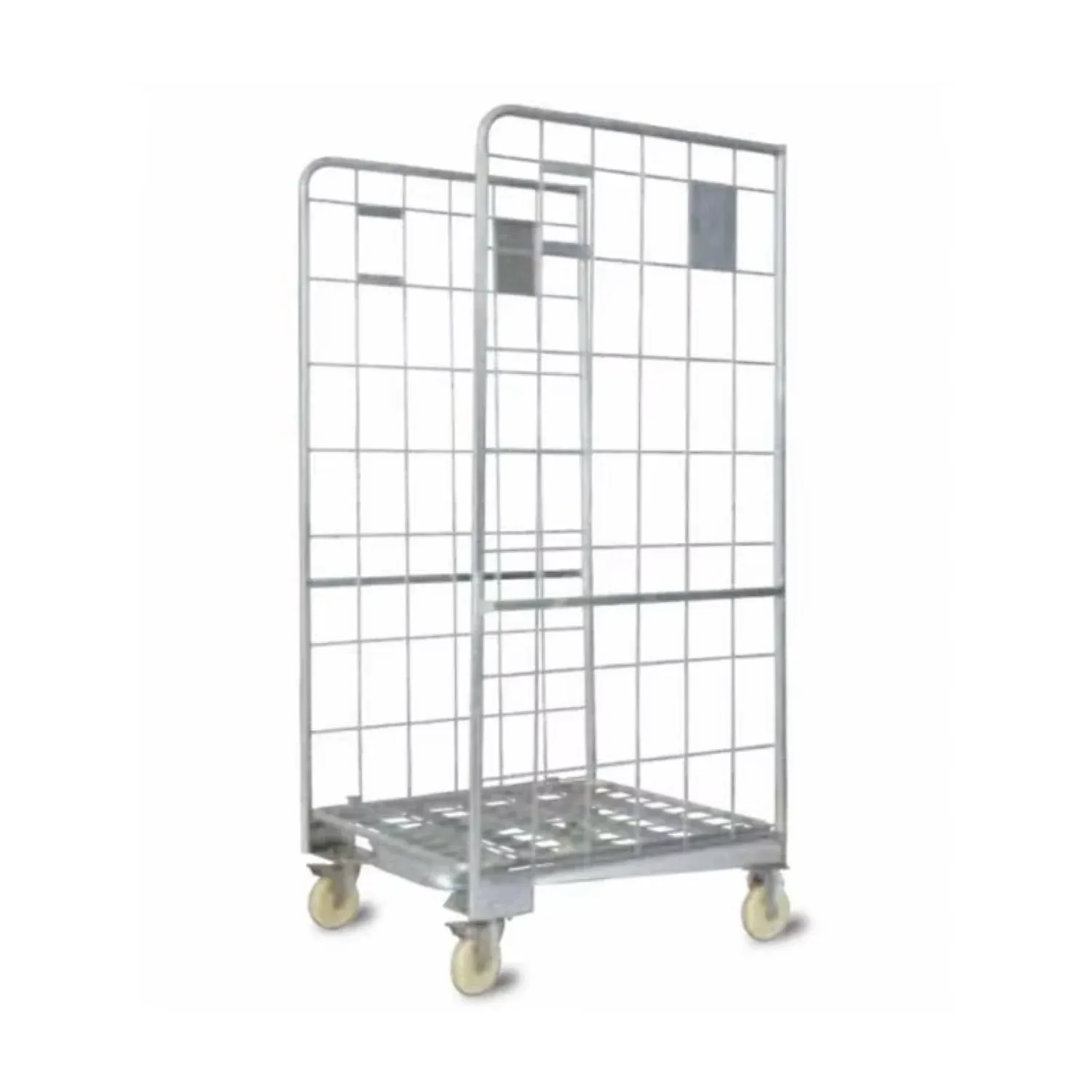 2 Sided Nestable Foldable Heavy Duty Logistics Wire Mesh Roll Container detail 1