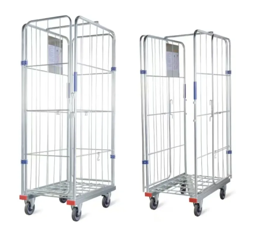 Steel Tight Mesh Folded Supermarket Warehouse Roll Container (LPT-86566) photo 2