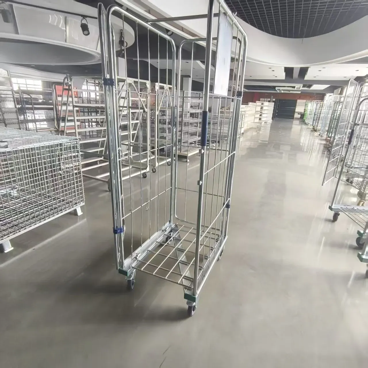 Steel Tight Mesh Folded Supermarket Warehouse Roll Container (LPT-86566) photo 4