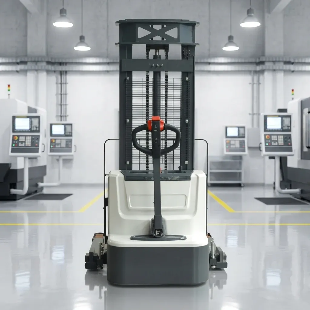 Electric Pallet Stacker Walkie Forklift Narrow Aisle photo 1
