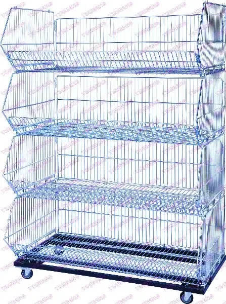 Supermarket Mesh Storage Stacking Wire Baskets Cage photo 2